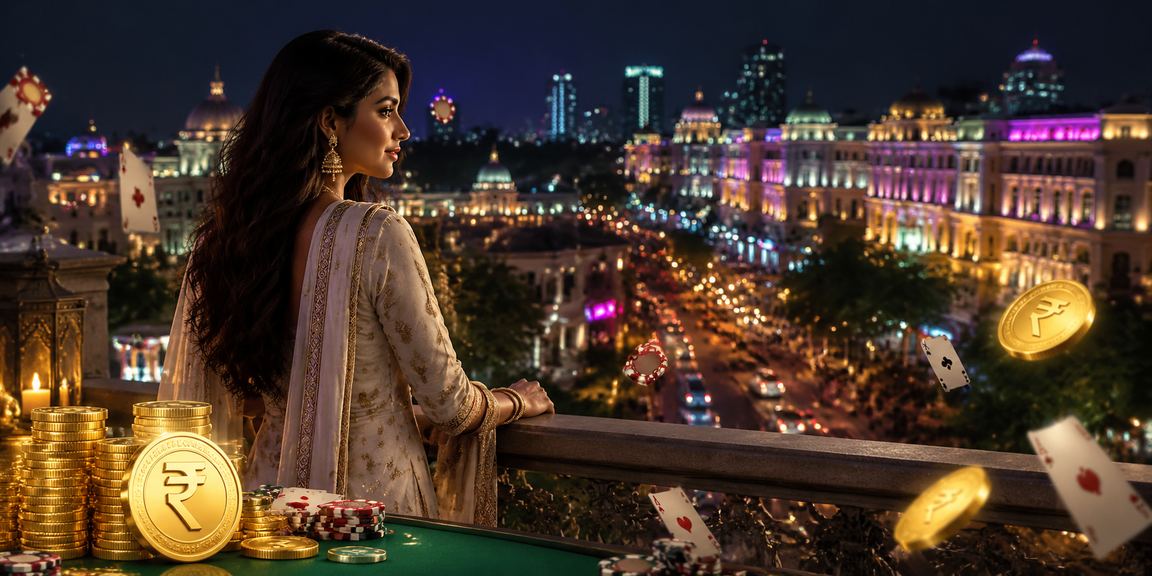 Players at an Indian online teen patti card table